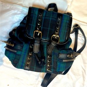 Dolls Kill Widow Plaid Backpack Purse